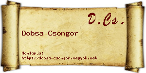 Dobsa Csongor névjegykártya